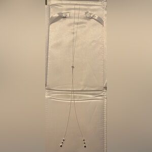 PERÚ SILVER Lariat necklace silver and deep blue crystal